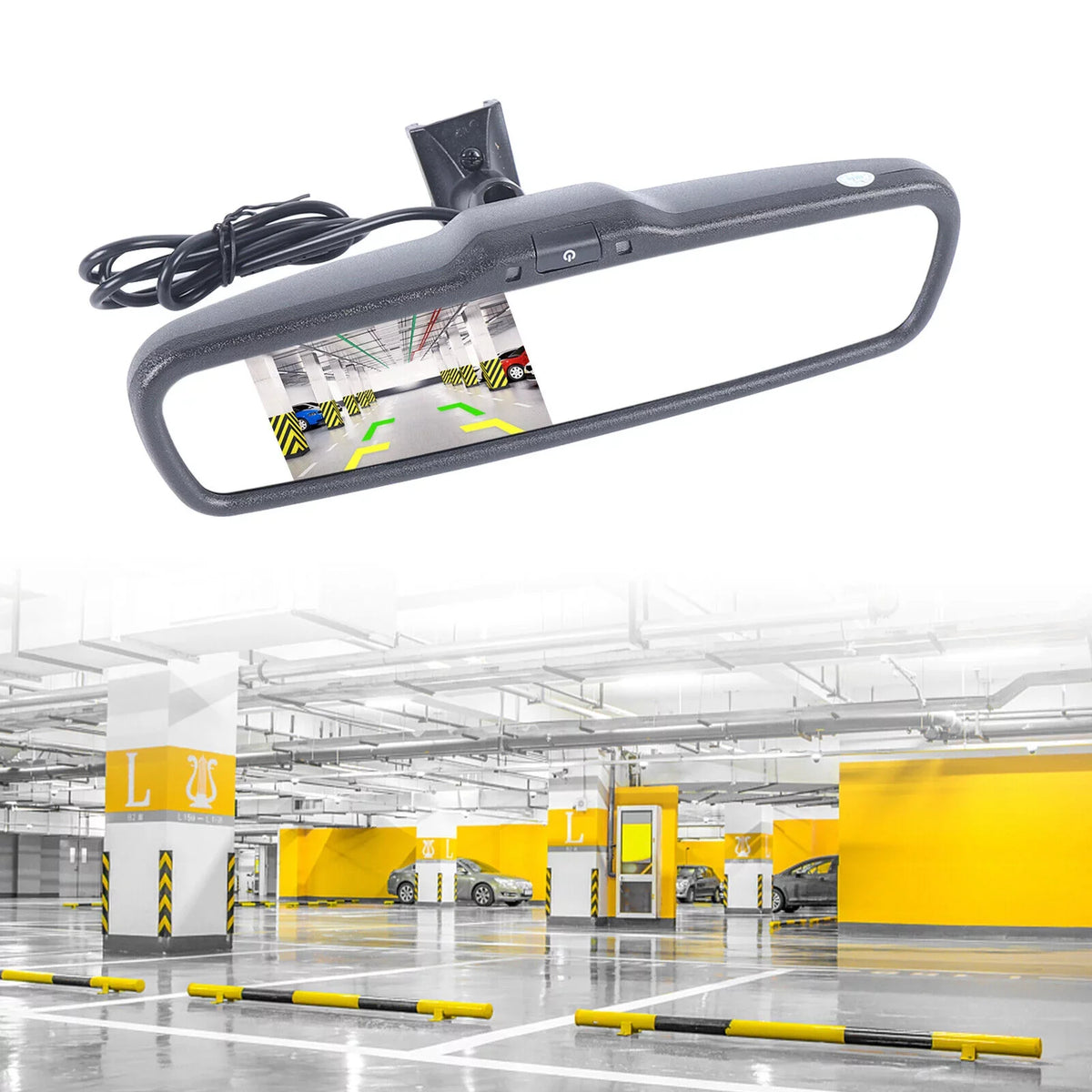 SHZICMY 4.3" LCD Car Rear View Mirror Monitor for Backup Camera System Kit with Bracket HD 800*480 Resolution