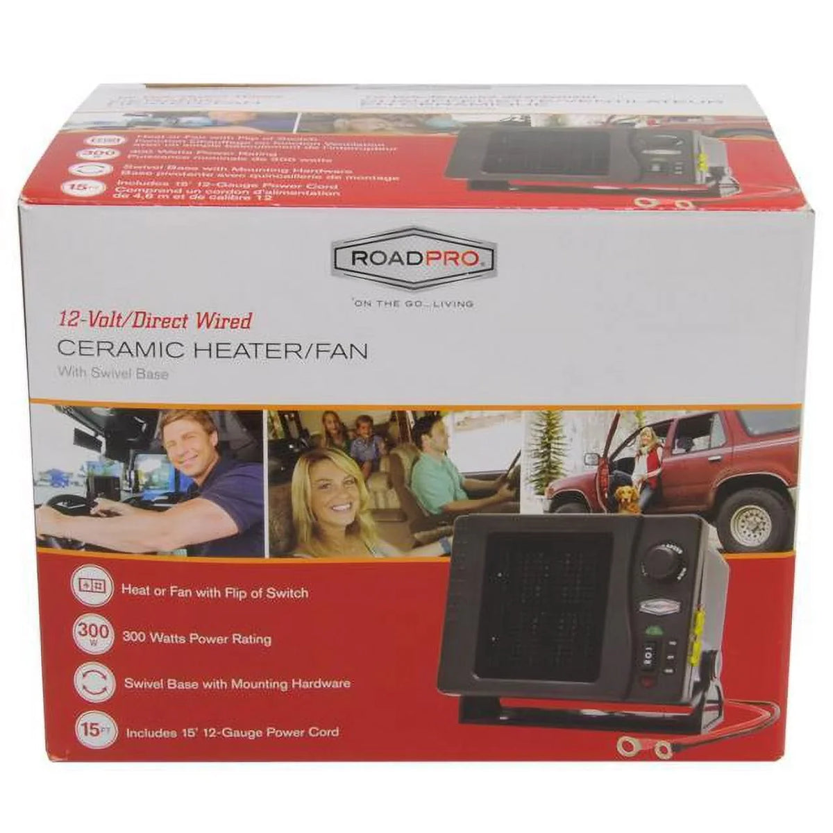 RoadPro RPSL-681 12V 300W Ceramic RV Heater & Fan