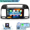 Podofo 2+64G Android 13 for Camry 2000-2003 Wireless Carplay Android Auto Mirror Link 9'' Touch Screen Car Stereo Radio WIFI GPS FM Bluetooth Hifi, AHD Backup Camera