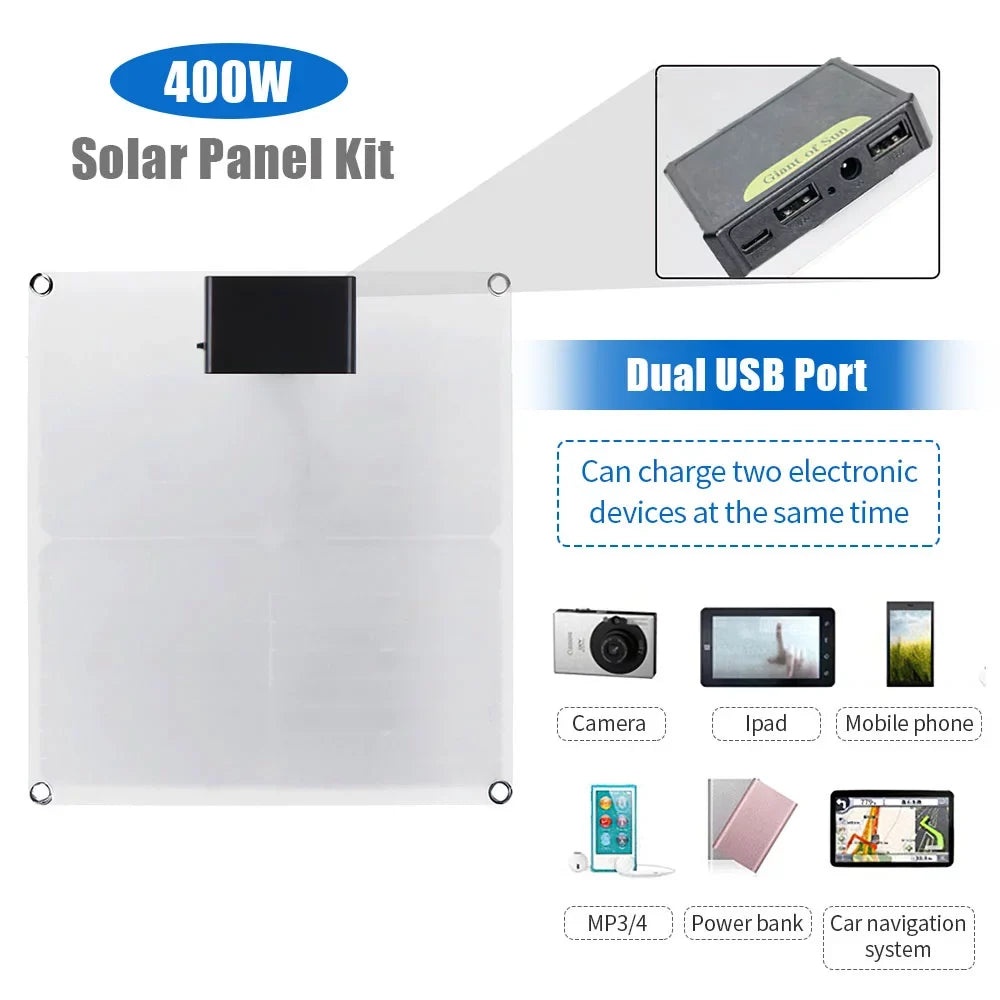 40W Solar Panel Kit 100A 12V Battery Charger With Controller for Car RV Boat Home Roof Van Camping by DFITO