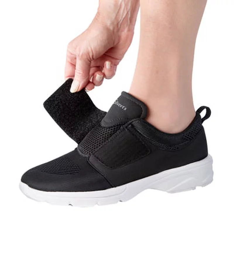 Women’s Mass Easy Walker Wide Shoes for Seniors, 6, Dark
