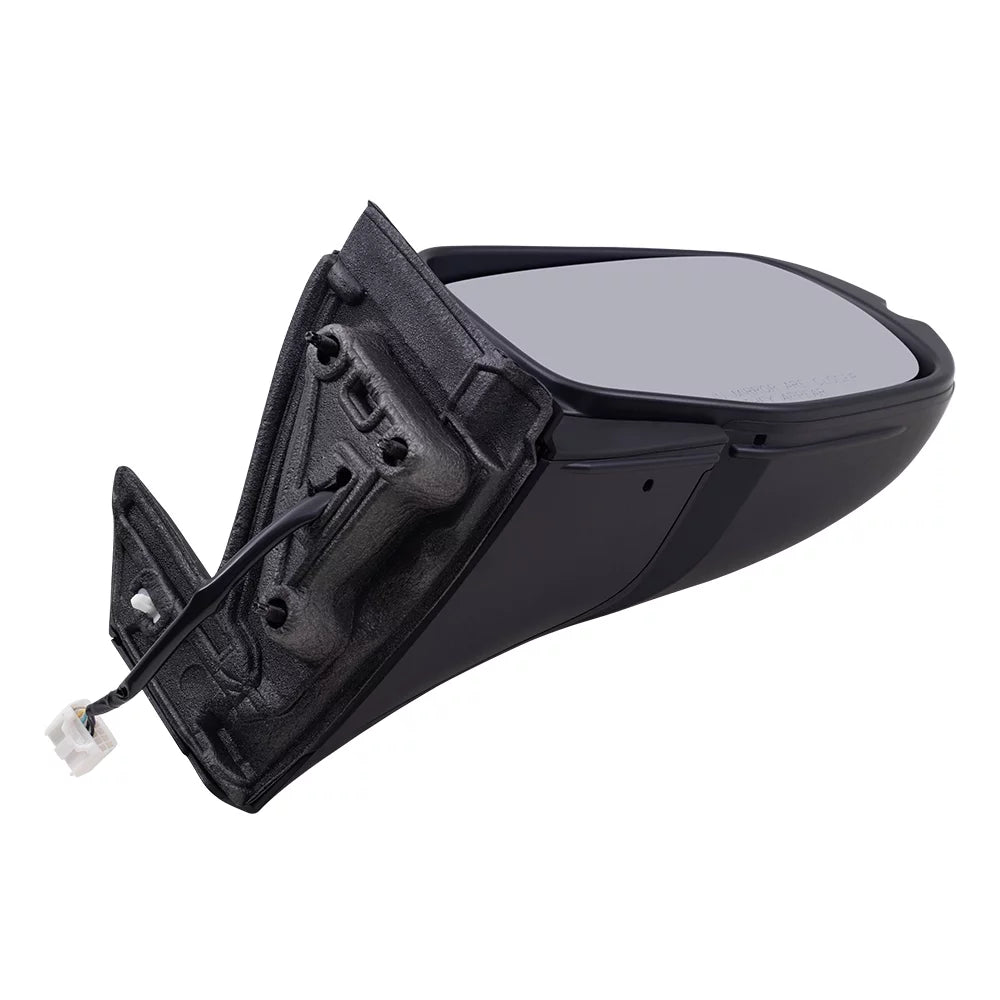 Brock Aftermarket Replacement Passenger Right Power Door Mirror Assembly Paint To Match Ebony Manual Folding With Heat-Signal Without Memory-Auto Dimming-Side View Camera