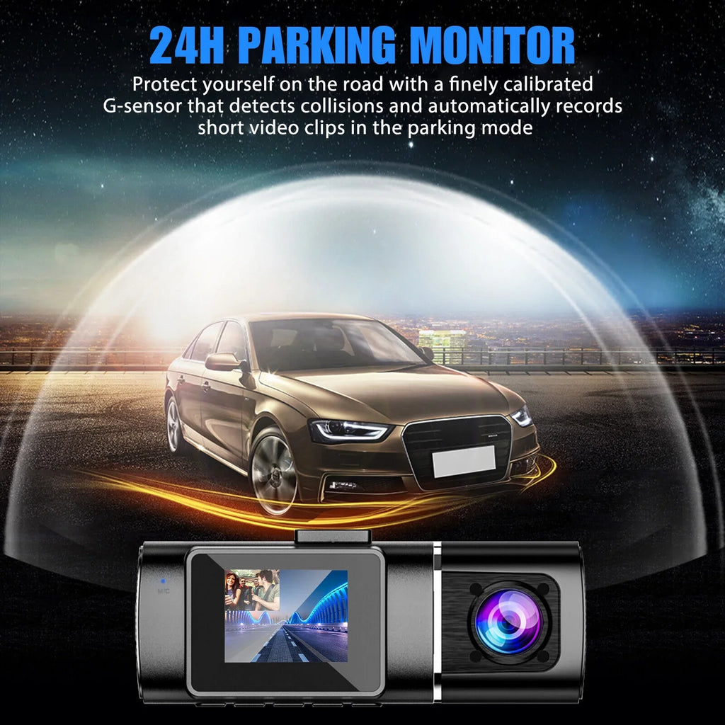 Dual Lens Car DVR Dash Cam Video Recorder G-Sensor 1080P HD Inner Camera