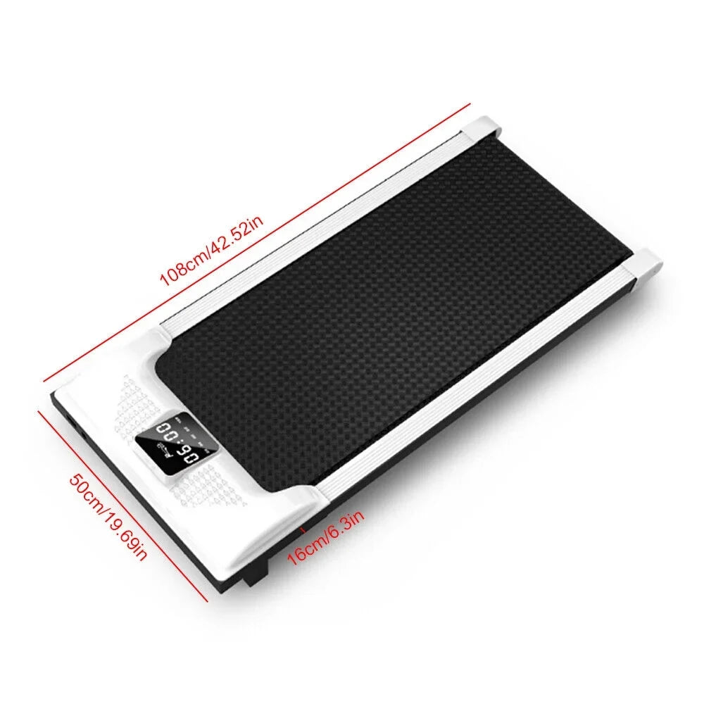 Loyalheartdy Portable LED Electric Treadmill 0.65 Under Desk Walking Pad Jogging Running Machine 1-6km/H with LED Display for Home Office