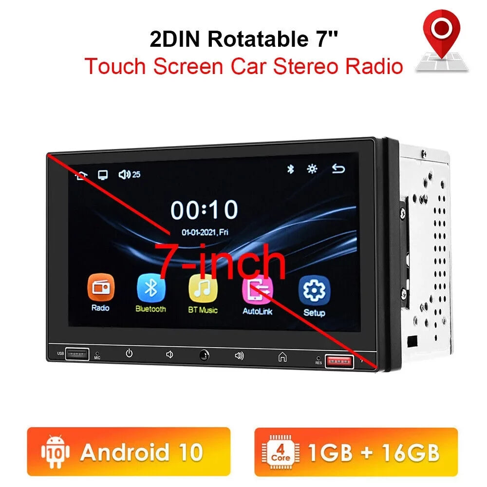 Onemayship 7" HD Screen Carplay & Android Auto MP5 Player Wired Mirror Link Bluetooth AUX Fast Charge - Car Stereo System