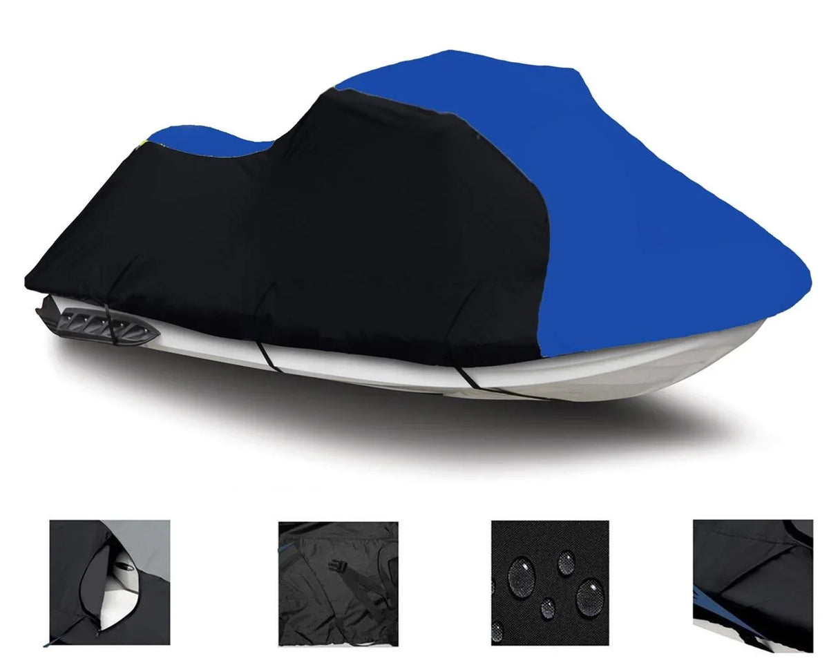 Ebony / BLUE HEAVY-DUTY, 600 DENIER Cover Compatible for Sea Doo Sea-Doo GTX SC 2005 2006 Jet Ski Watercraft Cover