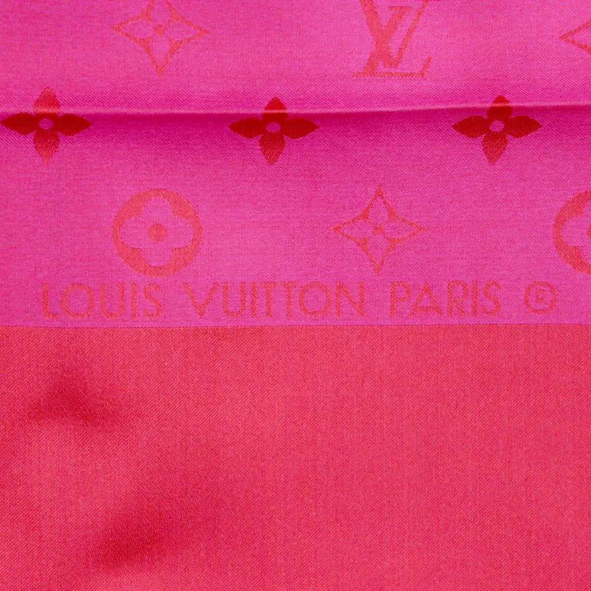 Pre-Owned LOUIS VUITTON/Louis Vuitton silk scarf monogram pink 100% (Good)
