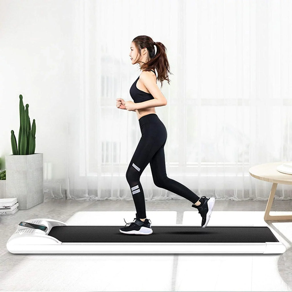 Loyalheartdy Portable LED Electric Treadmill 0.65 Under Desk Walking Pad Jogging Running Machine 1-6km/H with LED Display for Home Office