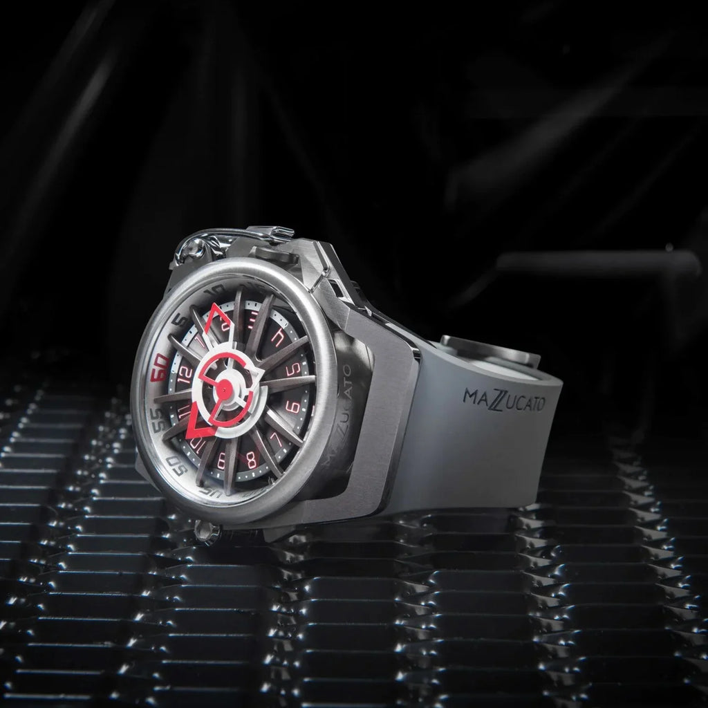 Mazzucato Rim Sport Reversible Chronograph Twin Multi Color Dial Automatic Men Watch for Adult - White