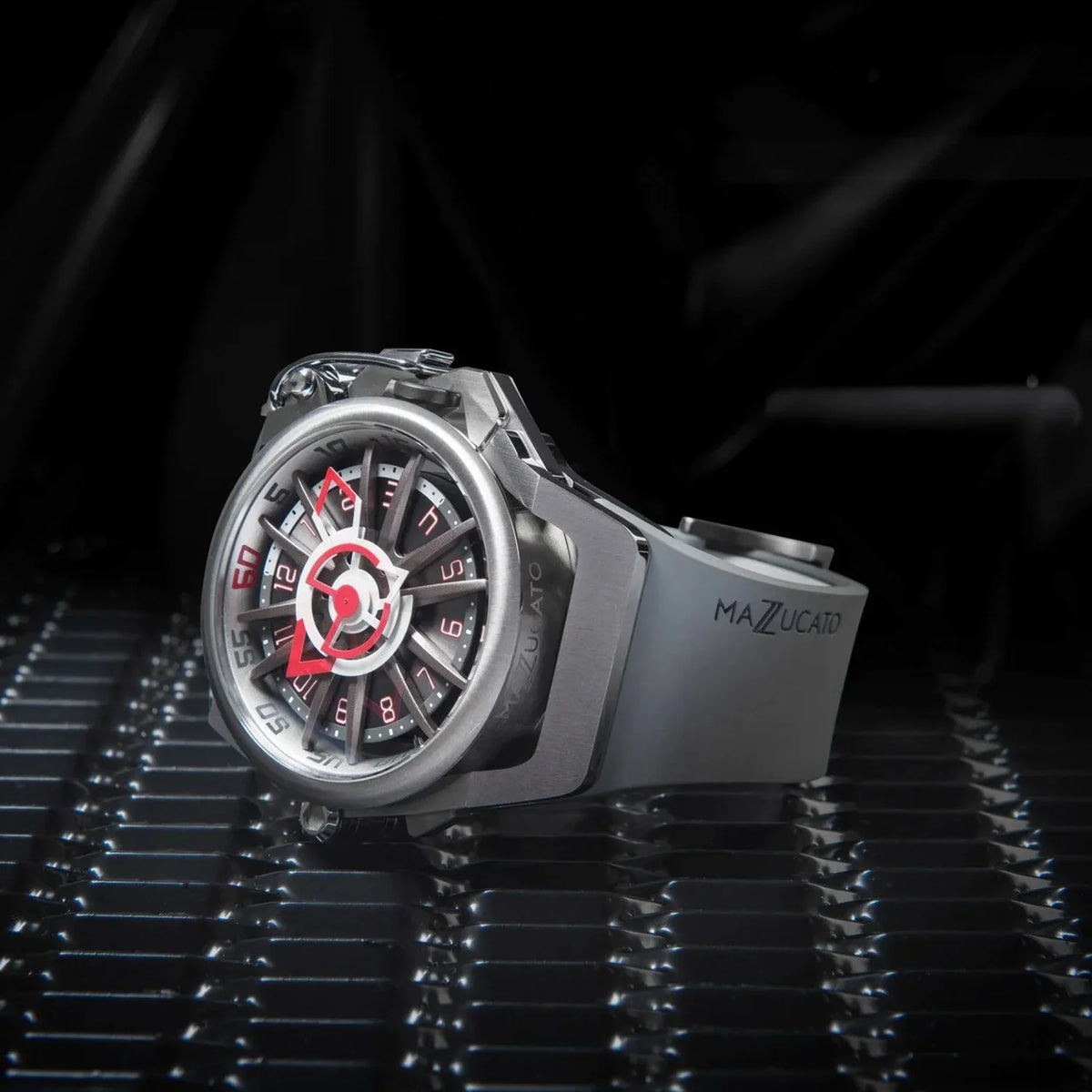 Mazzucato Rim Sport Reversible Chronograph Twin Multi Color Dial Automatic Men Watch for Adult - White