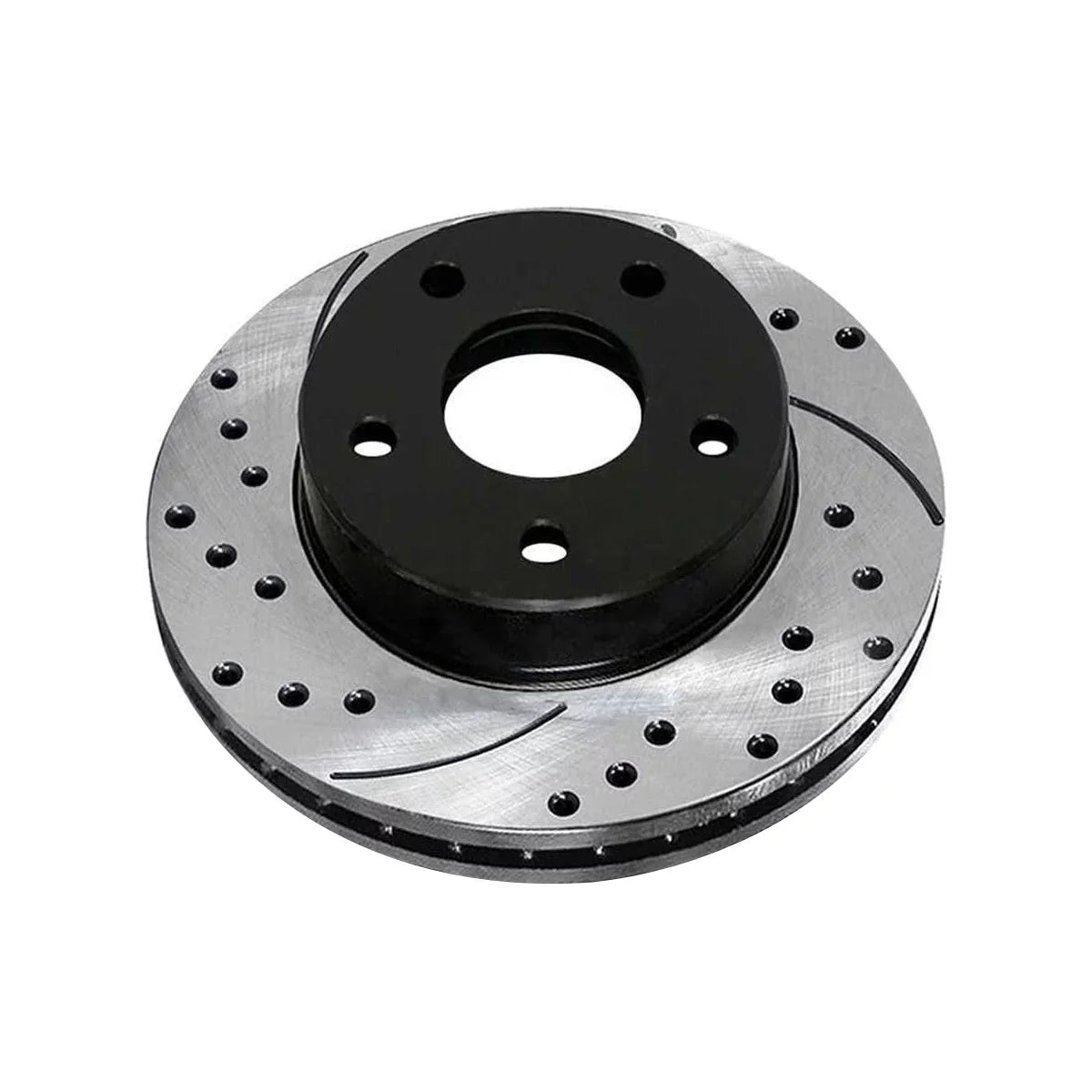 AutoShack Front Drilled Slotted Brake Rotors Dark Pair of 2 Driver and Passenger Side Replacement for 2007-2010 2011 2012 Dodge Caliber 2008-2017 Mitsubishi Lancer 1.8L 2.0L 2.4L AWD FWD PR63039LR