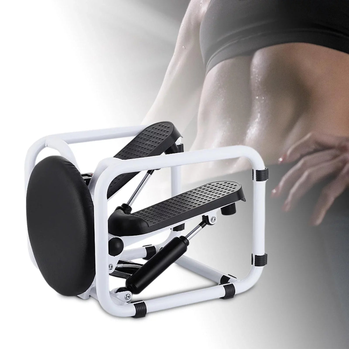,multifunctional fitness stepper workout home,electronic display exercise s,stepping machine mute fitness stainless steel,household leg arm full body Ebony