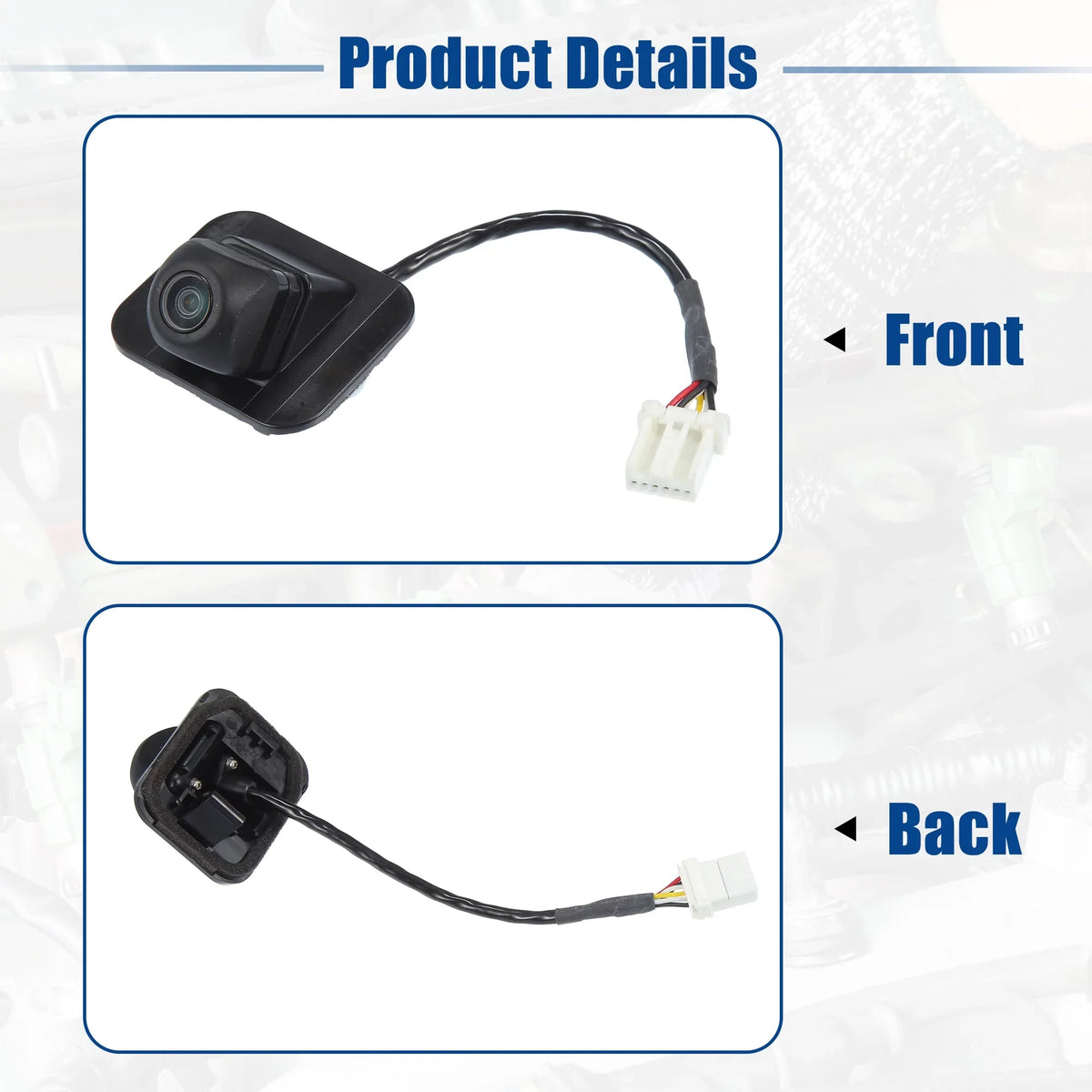 Unique Bargains Rear View Back Up Camera Replacement Fit for Honda Civic 2013 2014 2015 Ebony