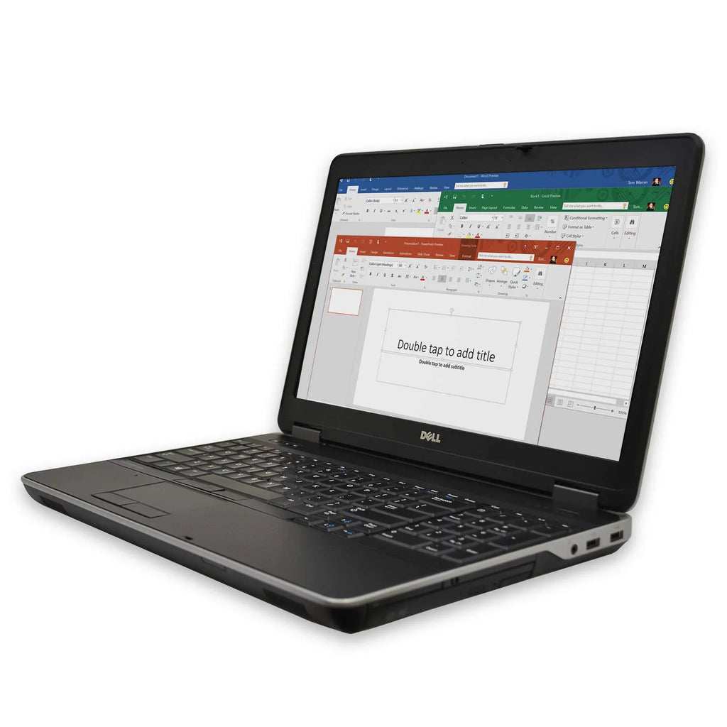Latitude E6540 Laptop Computer, 2.60 GHz i7 Quad Core Gen 4, DDR3 RAM, SSD Hard Drive, Windows 10 Home 64Bit, 15" Screen Used