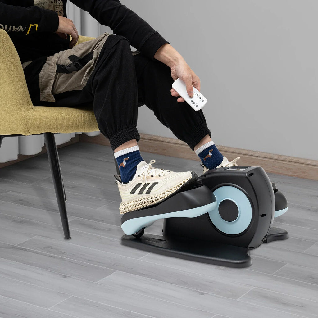 60W P1, P2, P3 Under Desk Electric Elliptical Pedal Trainer LCD Display Leg Exercise W/Remote 5 Gears(32/50/70/89/113 Rpm)