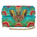 Mary Frances Butterfly Love Blue Pink Spring Beaded Crossbody Handbag BAG NEW