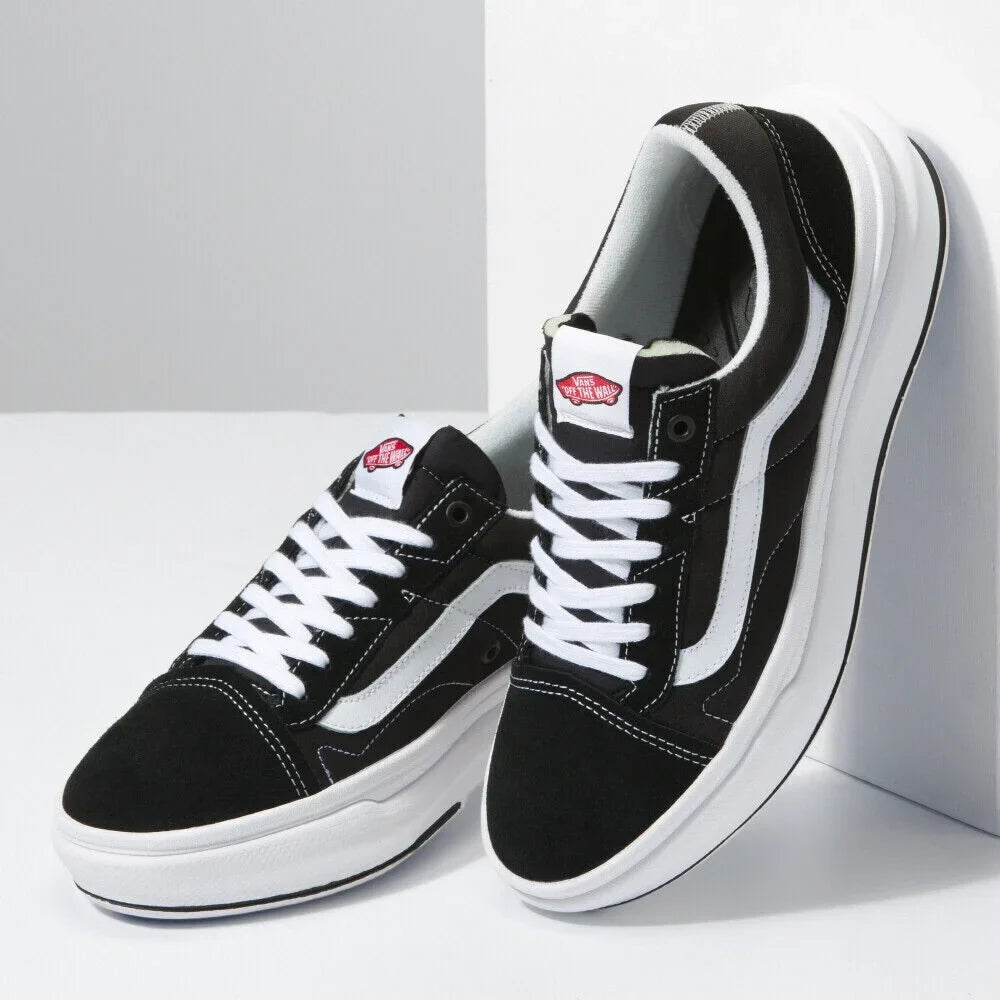 Vans Old Skool Overt CC VN0A7Q5EBA2 Unisex Ebony & White Canvas Skate Shoes B472 (5)