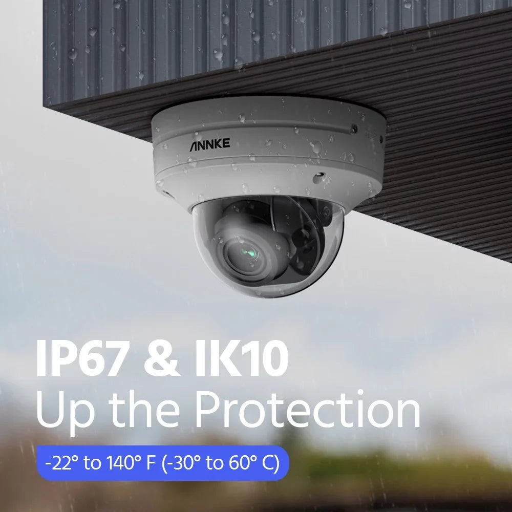 ANNKE 8MP 4K 4X Motorized Varifocals PoE Dome Security Camera,Support 2-Way Audio,Person/Vehicle Detection