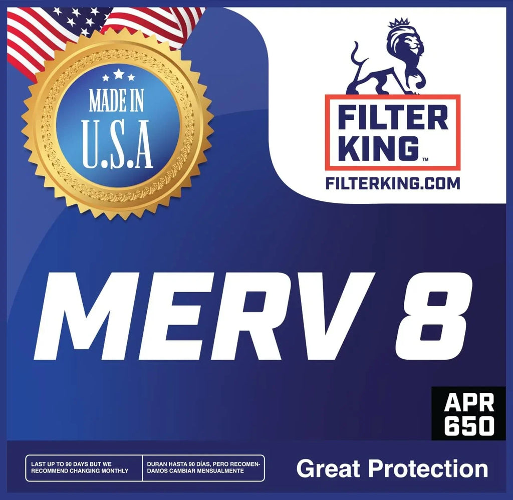 Filter King 22x38.5x1 Air Filter | 4-PACK | MERV 8 HVAC Pleated A/C Furnace Filters | MADE IN USA | Actual Size: 22 x 38.5 x .75"