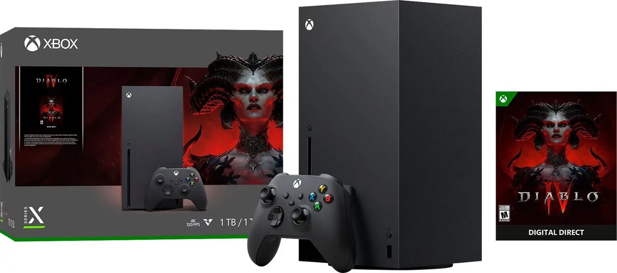 Xbox Series X – Diablo® IV Bundle, 1TB SSD Video Gaming Console with One Xbox Wireless Controller + Mazepoly Accessories