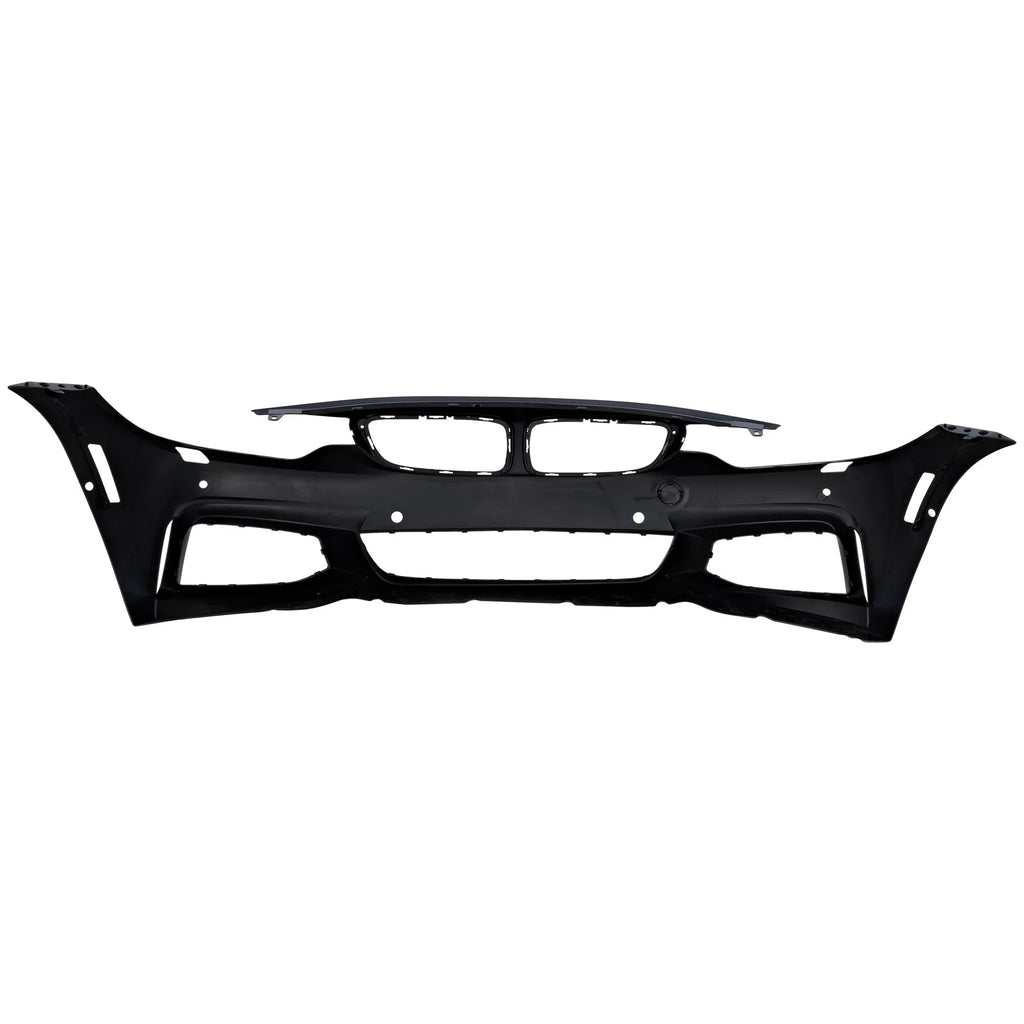 Front BUMPER COVER Compatible For 4-SERIES 2014-2018 Primed with M Sport Line with HLW PDC Sensor Holes/Cam Conv/Coupe/HB- CAPA