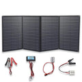 XINPUGUANG 200w 12v Foldable Solar Panel Kit 4 x 50 watt Solar Charger 20A Charge Controller for Camping, Hiking, 12 volt Outdoor Leisure Battery Power Generator Station Ebony