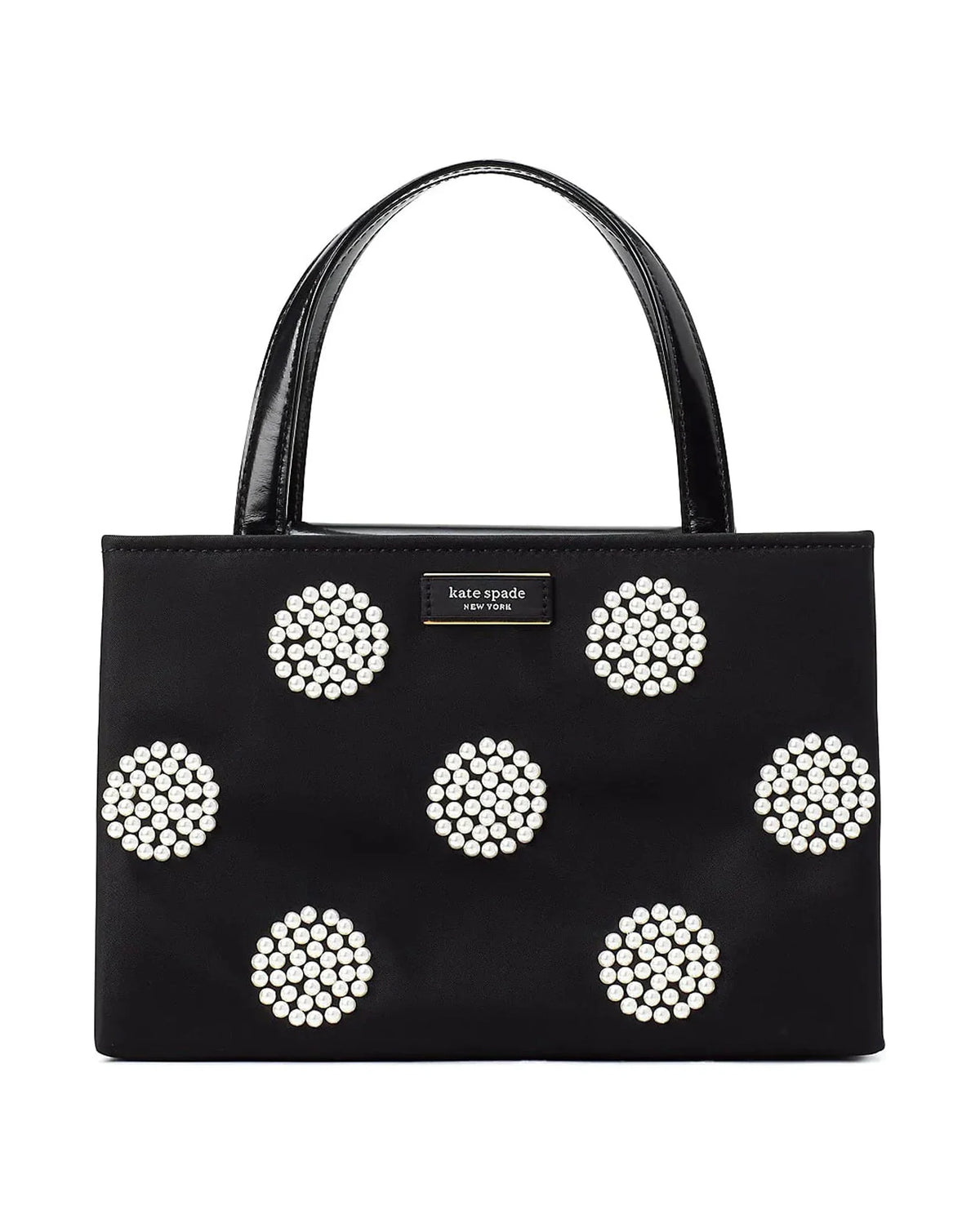 Sam Icon Pearl Embellished Nylon Small Tote