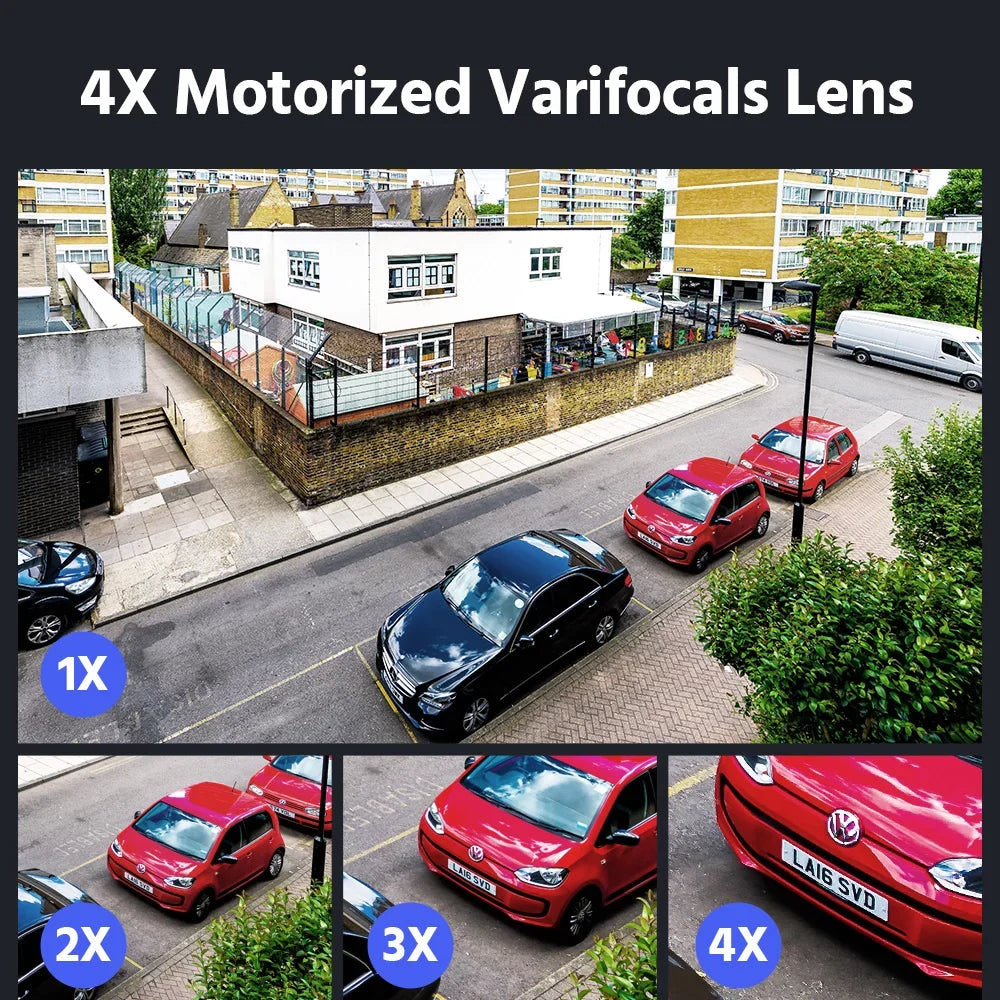 ANNKE 8MP 4K 4X Motorized Varifocals PoE Dome Security Camera,Support 2-Way Audio,Person/Vehicle Detection