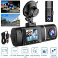 Dual Lens Car DVR Dash Cam Video Recorder G-Sensor 1080P HD Inner Camera
