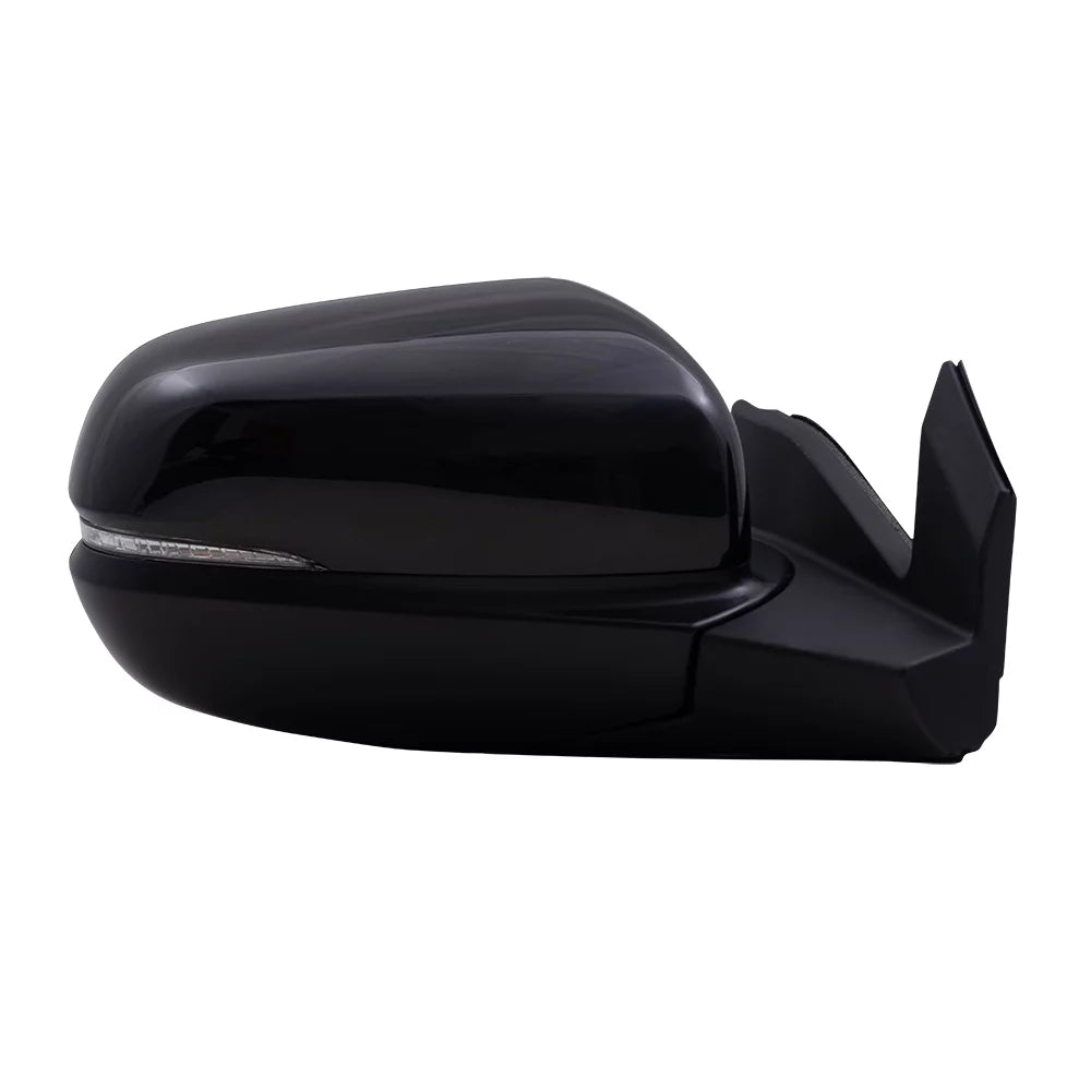 Brock Aftermarket Replacement Passenger Right Power Door Mirror Assembly Paint To Match Ebony Manual Folding With Heat-Signal Without Memory-Auto Dimming-Side View Camera