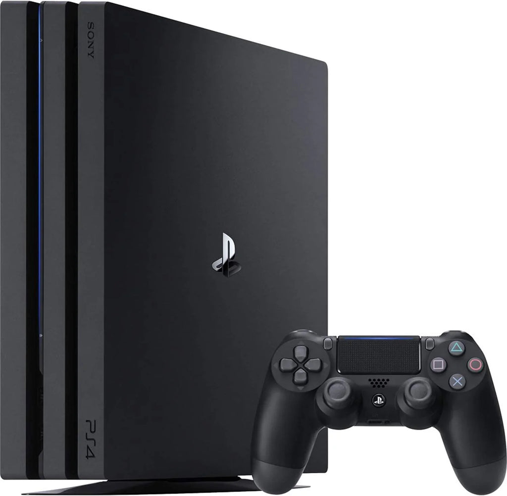 PlayStation 4 Pro 1TB Gaming Console Dark Headset 2 Controller With BOLT AXTION Cleaning Kit Bundle Like New