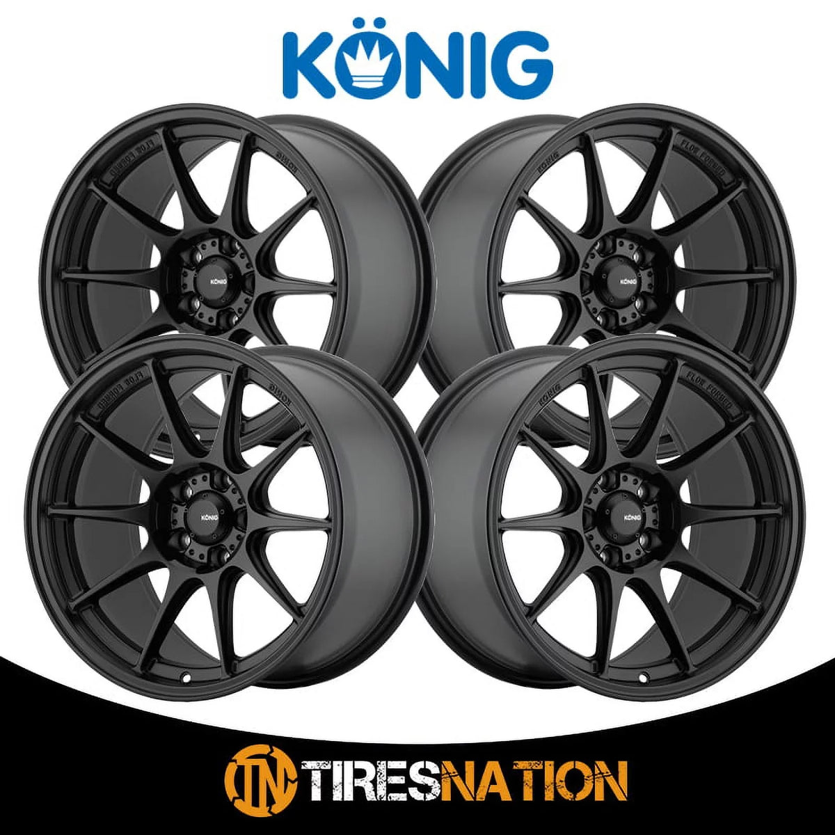 Konig 57B Dekagram 17x8 5x114.3 +40et Semi-Matte Ebony Wheel