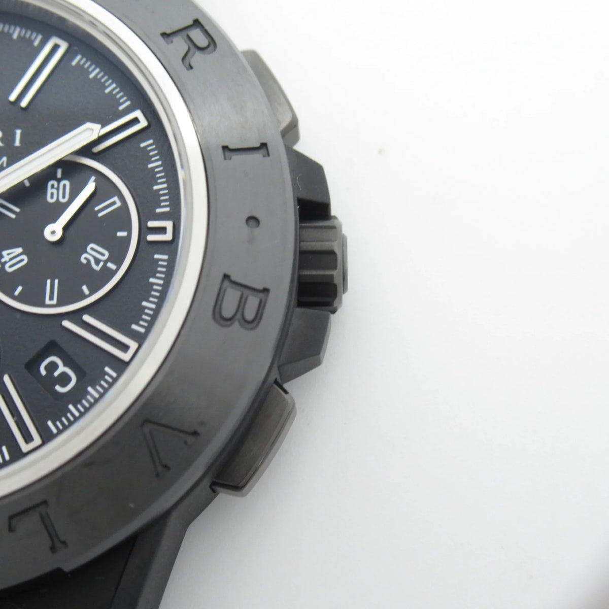 Pre-Owned BVARI Diagono Magnesium Chrono Wrist Watch watch Wrist Watch DG42SMCCH Mechanical Automatic Jet Rubber belt mag DG42SMCCH (Good)