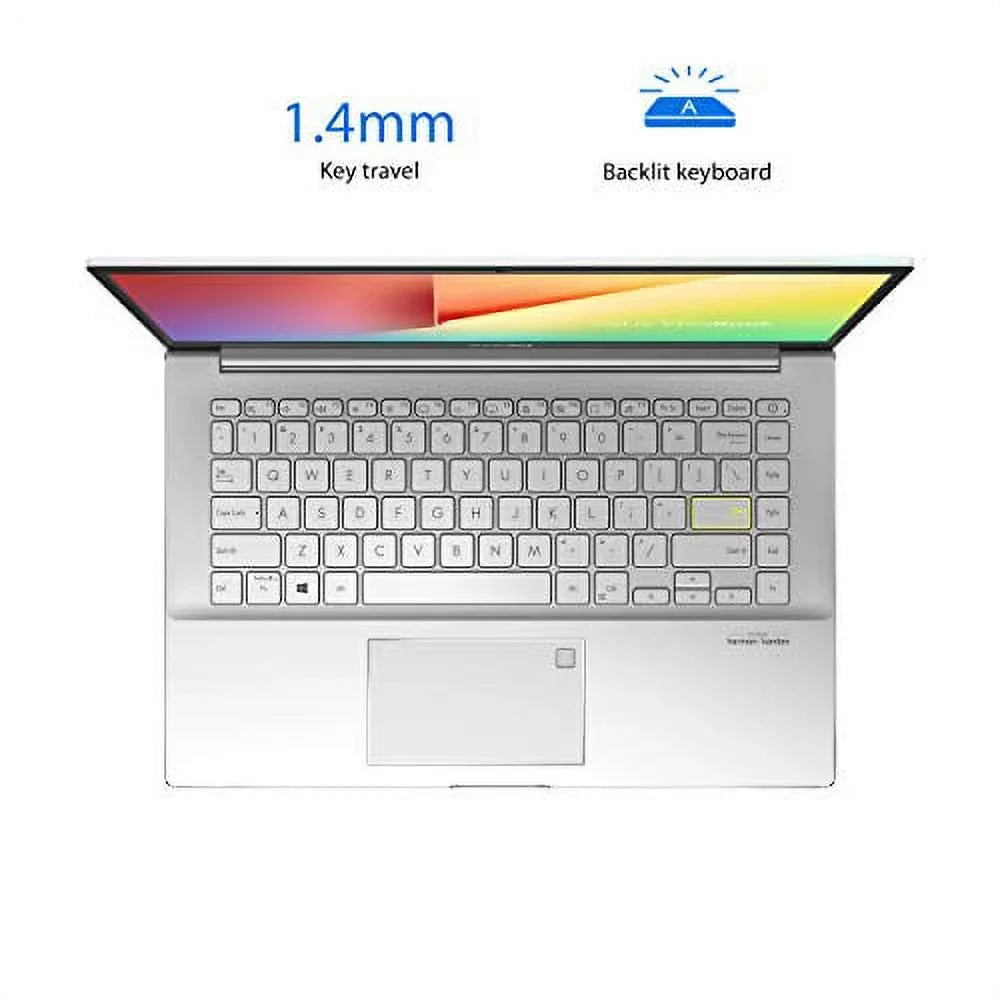VivoBook S14 S433 Thin and Light Laptop, 14? FHD Display, Core i5-1135G7 CPU, 8GB DDR4 RAM, 512GB PCIe SSD, Thunderbolt 3, Wi-Fi 6, Windows 10 Home, Dreamy White, S433EA-DH51-WH