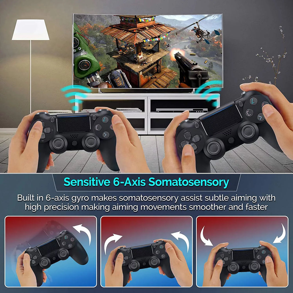 PRO Wireless GamePad Compatible with Galaxy A72 4G/5G/A32 5G/A52 5G Controller Plus 1;000 Battery/Built-In Speaker/Gyro/Remote BlueTooth Slim Dark