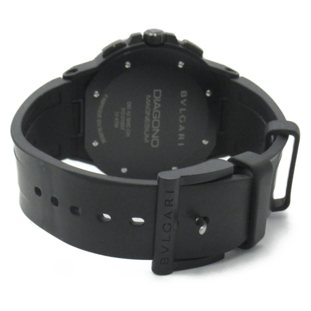 Pre-Owned BVARI Diagono Magnesium Chrono Wrist Watch watch Wrist Watch DG42SMCCH Mechanical Automatic Jet Rubber belt mag DG42SMCCH (Good)
