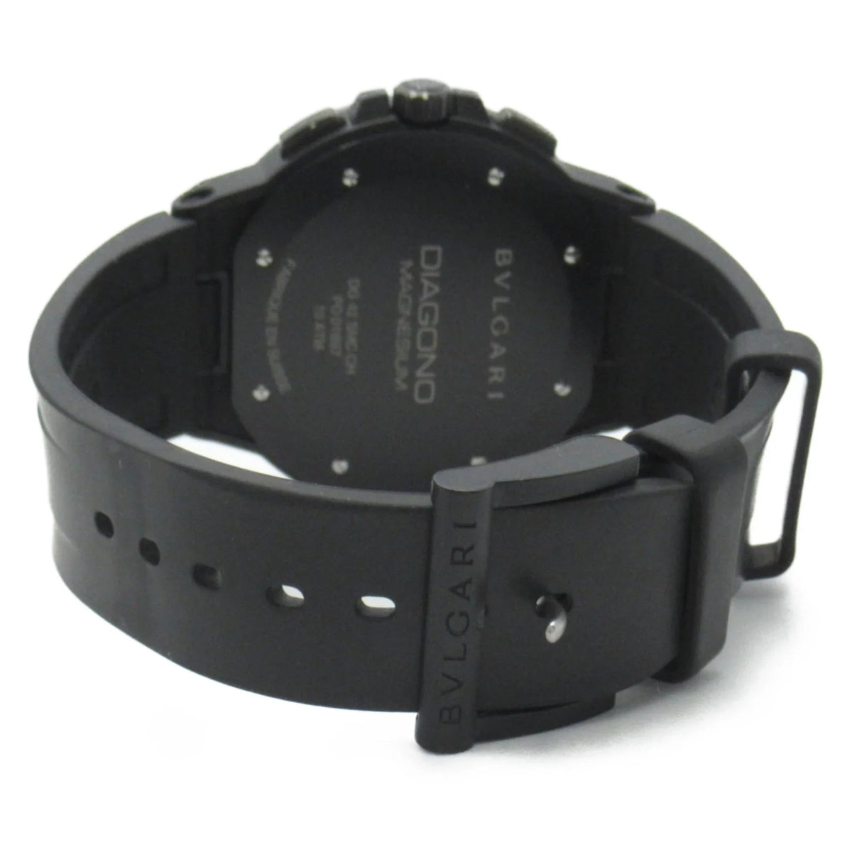 Pre-Owned BVARI Diagono Magnesium Chrono Wrist Watch watch Wrist Watch DG42SMCCH Mechanical Automatic Jet Rubber belt mag DG42SMCCH (Good)
