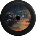 2018 2019 Wrangler JL Backup Camera Pray More Worry Less Matthew Bible Verse Pslam Sky Spare Tire Cover for Jeep RV 32 Inch