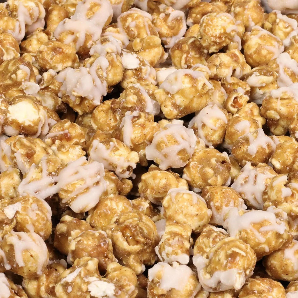 Grmet Cinnamon Swirl Popcorn By Its Delish, 2 Lbs Bulk Bag, – Festive Caramel Air Popped Sweet Crunchy Popcorn With White Glaze Corn Snack, Parties – Gluten Free, Vegan, Kosher