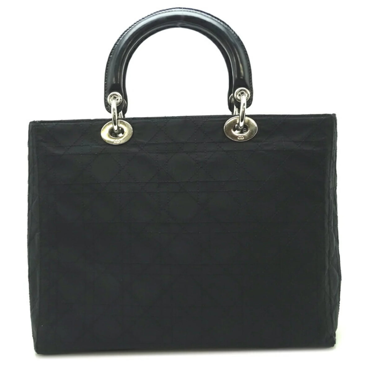 Pre-Owned Christian Dior Lady Ladies Handbag CAN44561 Nylon Dark (Fair)