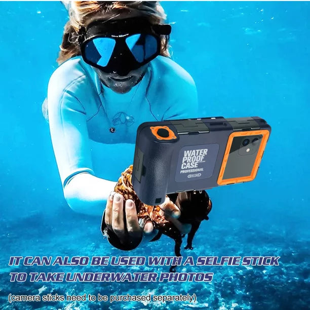 UrbanX Professional [15m/50ft] Swimming Diving Surfing Snorkeling Photo Video Waterproof Protective Case Underwater Housing for Xperia XA2 Plus And all Phones Up to 6.9 Inch LCD with Lanyard