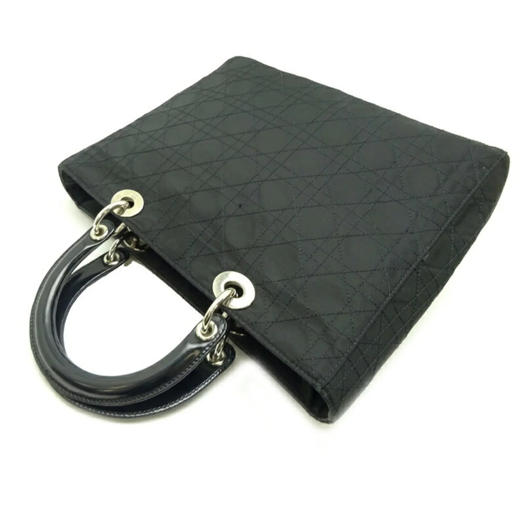 Pre-Owned Christian Dior Lady Ladies Handbag CAN44561 Nylon Dark (Fair)