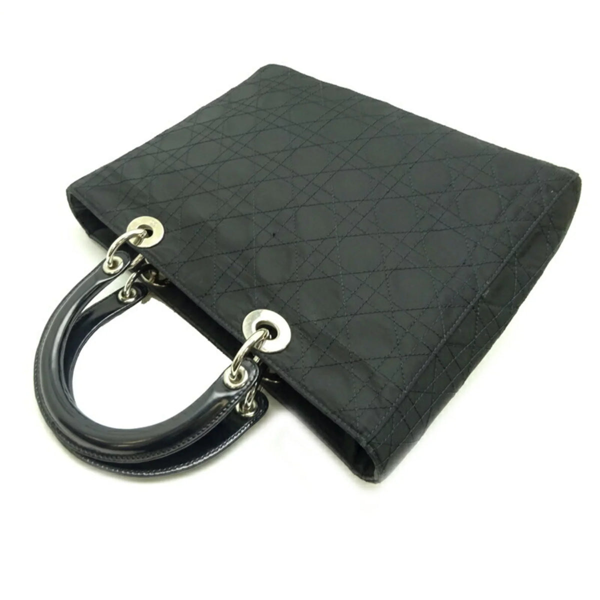 Pre-Owned Christian Dior Lady Ladies Handbag CAN44561 Nylon Dark (Fair)
