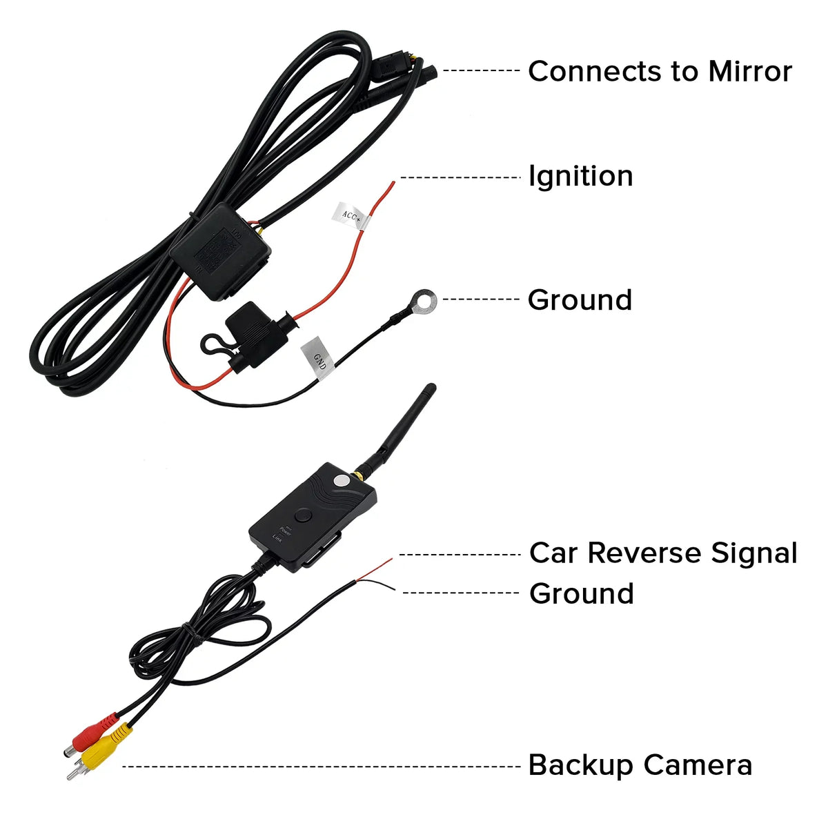 Master Taiaters OEM Rear View Mirror with 4.3” LCD Screen, Wireless Transmitter & Waterproof 170° LED Backup Camera Kit - Universal Fit for All Cars