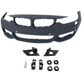 Front BUMPER COVER Compatible For 4-SERIES 2014-2018 Primed with M Sport Line with HLW PDC Sensor Holes/Cam Conv/Coupe/HB- CAPA