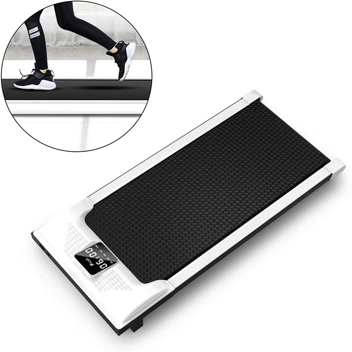 Loyalheartdy Portable LED Electric Treadmill 0.65 Under Desk Walking Pad Jogging Running Machine 1-6km/H with LED Display for Home Office
