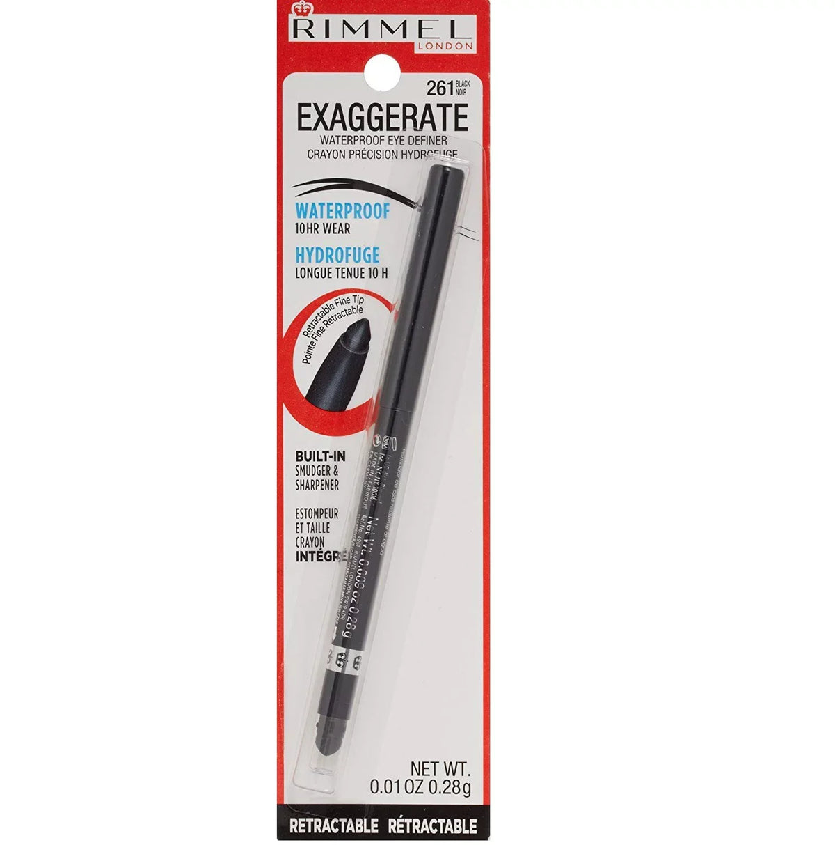 Pack of (12) Rimmel Exaggerate Waterproof Eye Definer Jet 0.009 Ounces