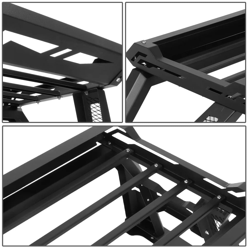 DNA Motoring TCRB-007 For 2007 to 2018 Tundra Square Style Offroad Truck Bed Roll Bar+Cargo Box 08 09 10 11 12 13 14 15 16 17