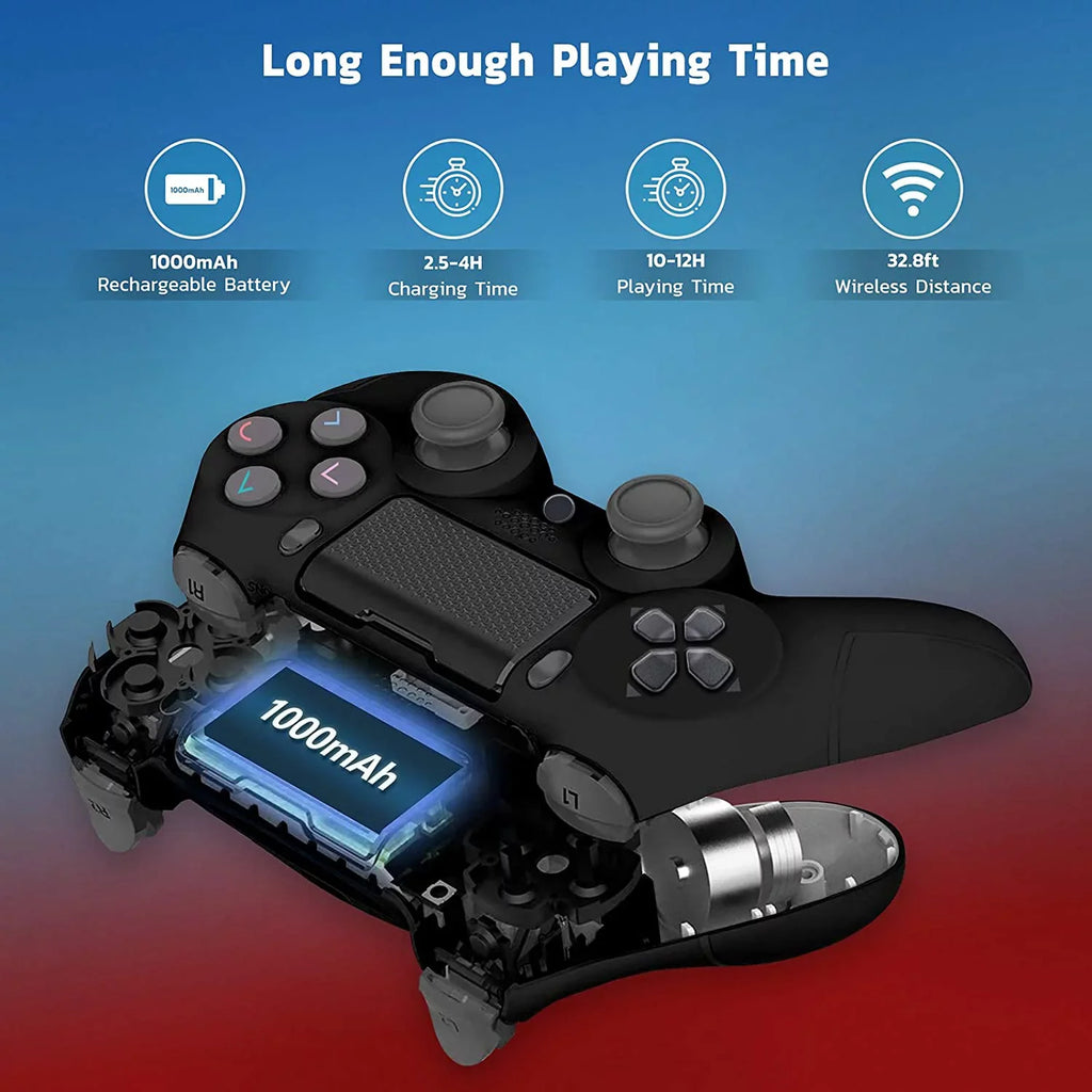 PRO Wireless GamePad Compatible with Galaxy A72 4G/5G/A32 5G/A52 5G Controller Plus 1;000 Battery/Built-In Speaker/Gyro/Remote BlueTooth Slim Dark