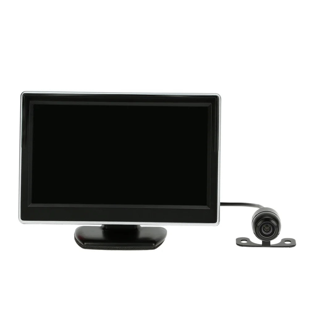 Car Rear View Backup System - 5 Inch TFT LCD Display Monitor with Parking Camera for Safe Reverse and Parking Assistance